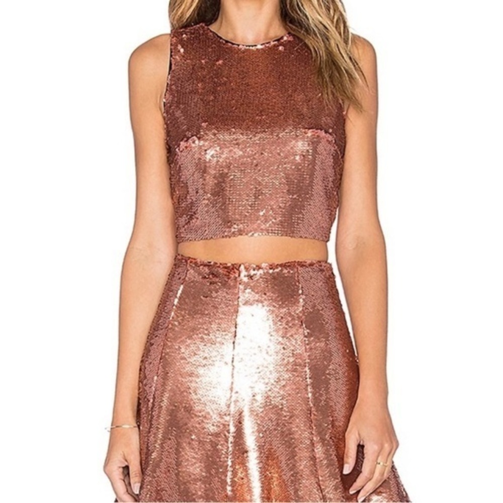 Lovers + Friends Sequin Crop Top